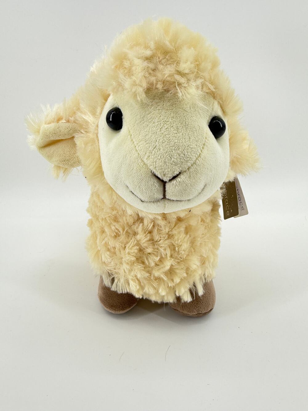 Plush Alpaca Llama Stuffed Animal Cream Fluffy Soft Toy Embrace 8x9 NWT